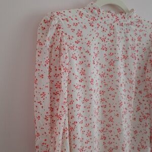 Ganni Floral Puff Sleeve Mini Dress NWOT